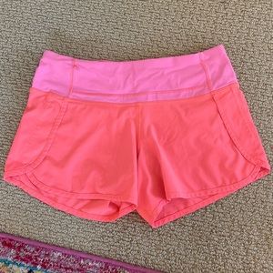 Lululemon Speed Up shorts in hot pink